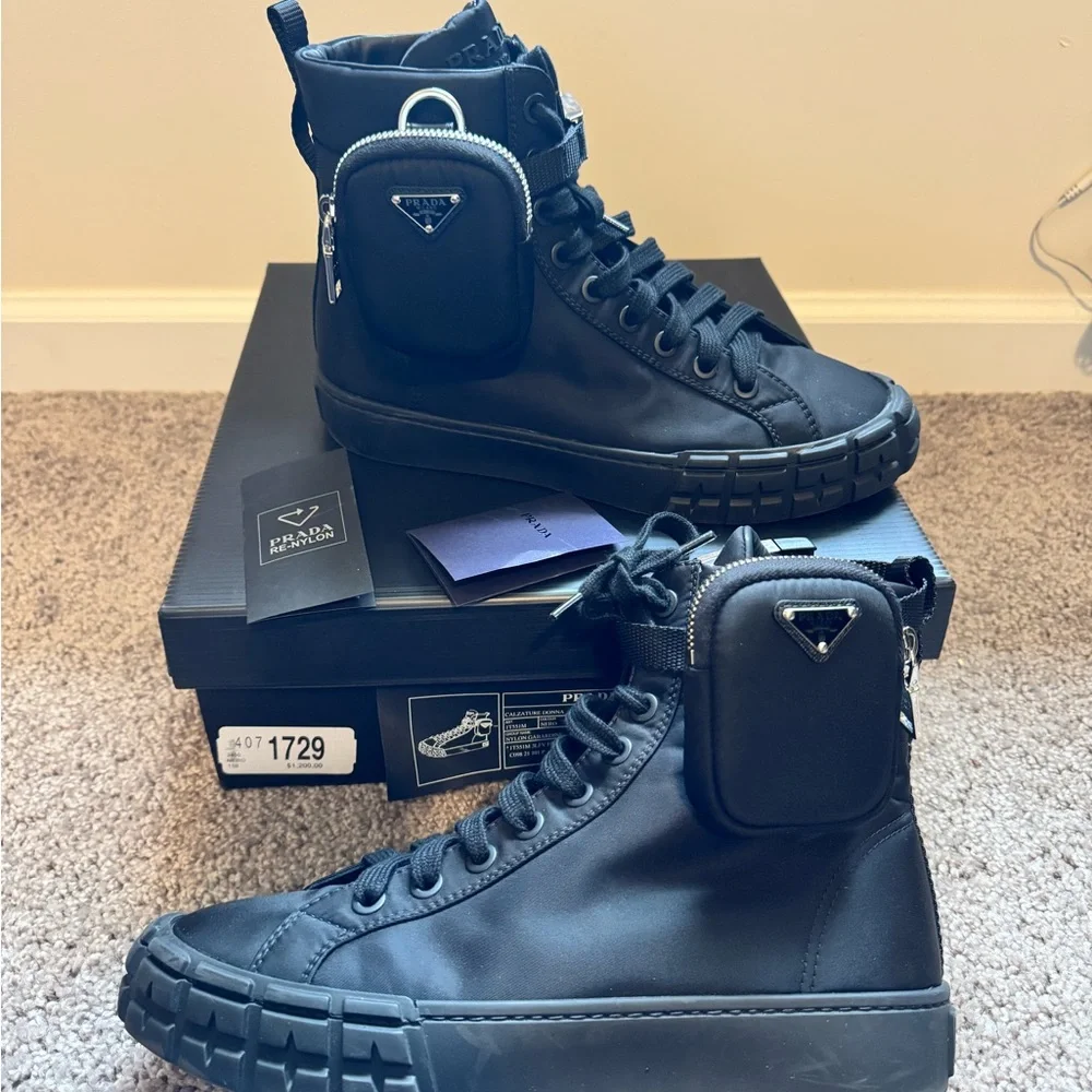 Prada Black High-Top Sneakers - Picture 2 of 11
